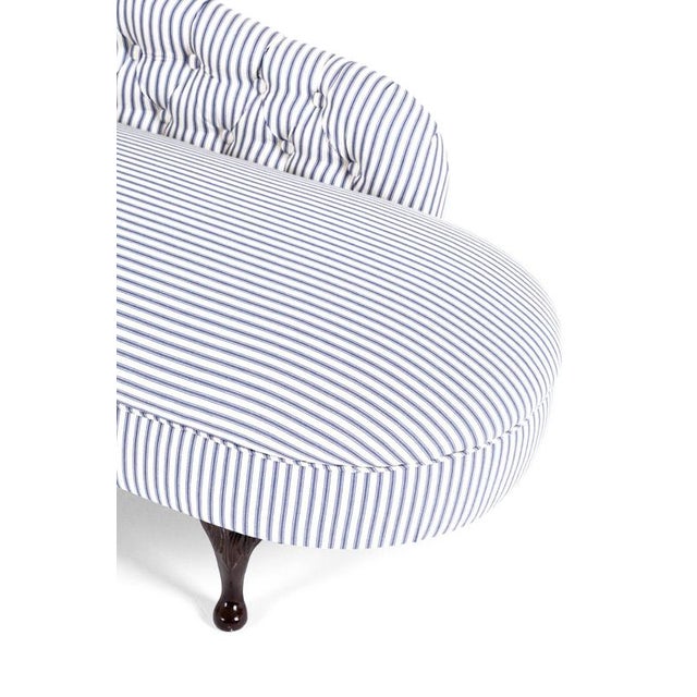 Wood French Button Back Chaise Lounge For Sale - Image 7 of 15