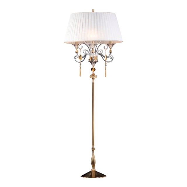 Collection Dubai Floor Lamp in Metal and Crystal by Jago For Sale