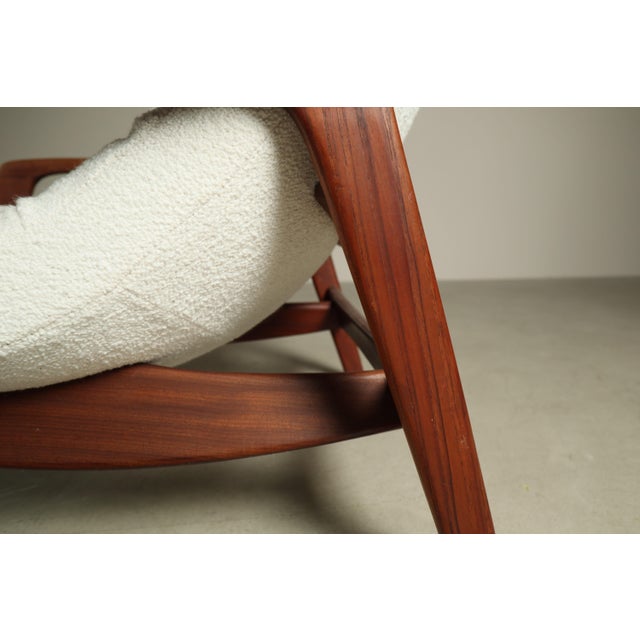 Set of Vintage Teak Scoop Chair with Ottoman by R.Huber & Co, 1960s For Sale - Image 11 of 17