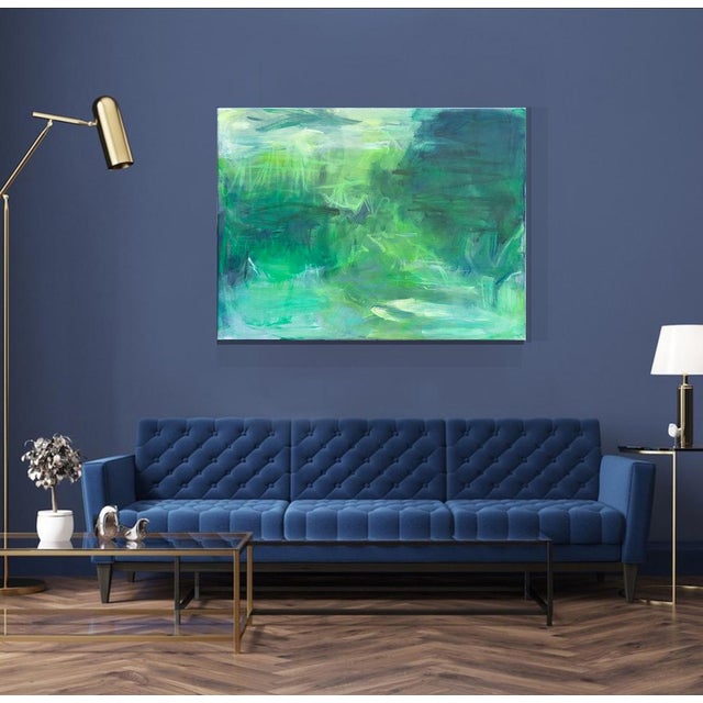 "Alaska" by Trixie Pitts Large Abstract Oil Painting For Sale - Image 10 of 12