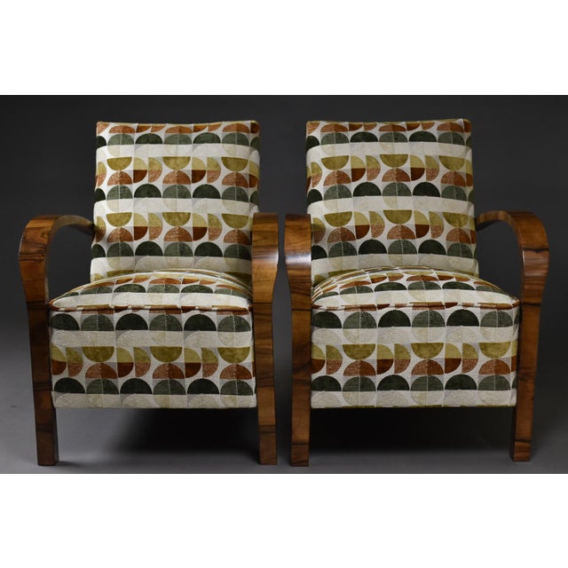 Large Art Deco Lounge Chairs, 1930s, Set of 2 For Sale - Image 6 of 11