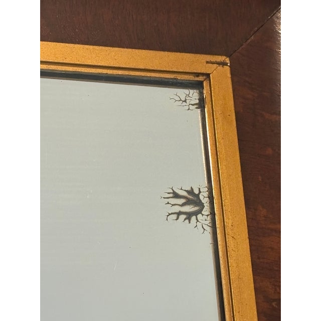 Antique Early 19th Century American Empire Mahogany & Gilt Ogee Wall Mirror For Sale - Image 18 of 18