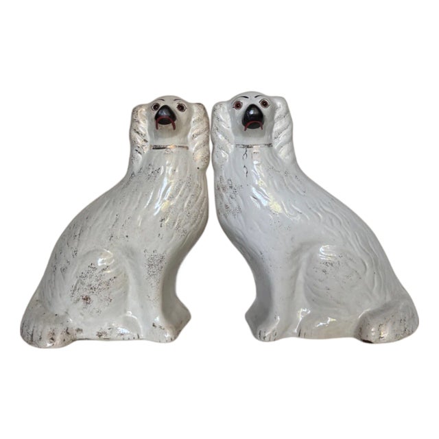 Vintage Danish Porcelain Dogs, 1960s, Set of 2 For Sale
