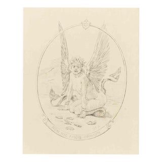 Félicien Rops, Nude, Fish, 1880s, Etching For Sale