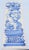 Early 21st Century Vintage Hand Painted Portuguese Decor 4-Tile Azulejos "Cherub " Signed Lisboa For Sale - Image 5 of 9
