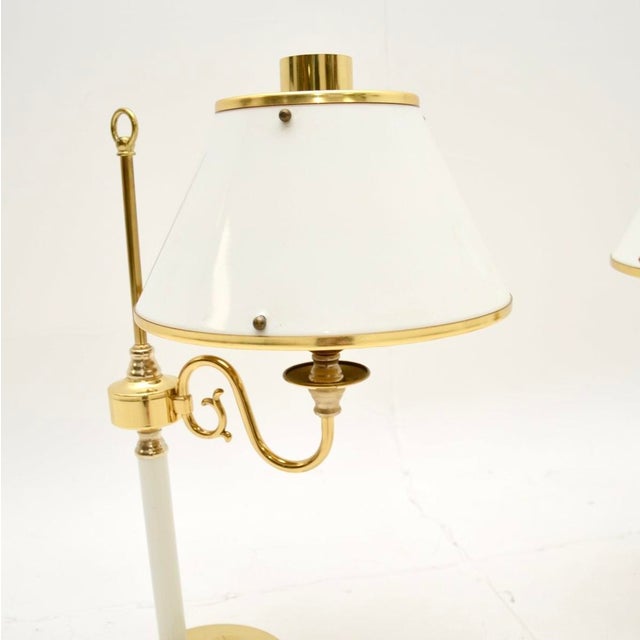Gold Vintage Swedish Brass and Tole Table Lamps from Boréns, 1970s, Set of 2 For Sale - Image 8 of 11