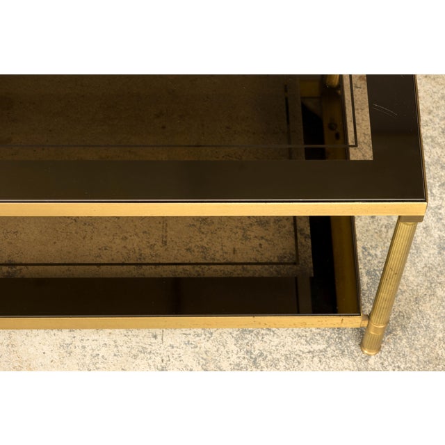 Mid-20th Century French Neoclassical Coffee Table With Brass & Glass For Sale - Image 4 of 17