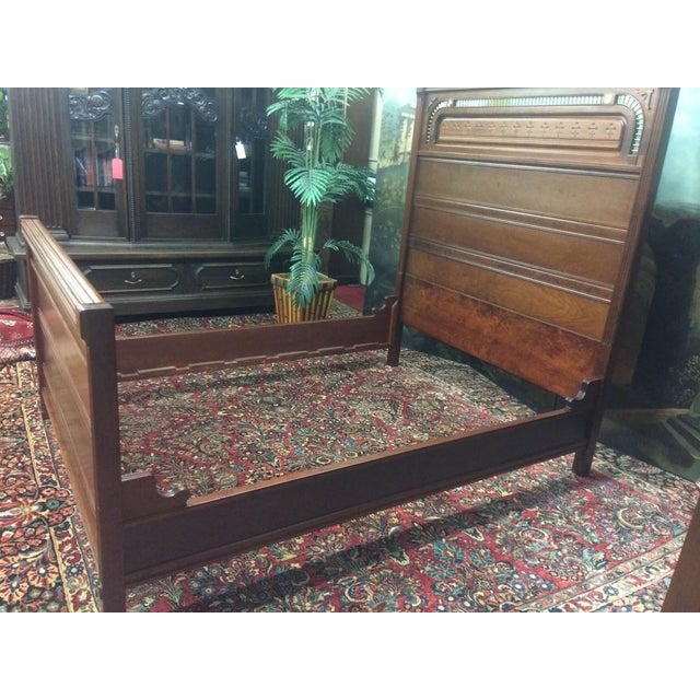Antique Walnut Bed, Victorian Bedframe For Sale - Image 4 of 5