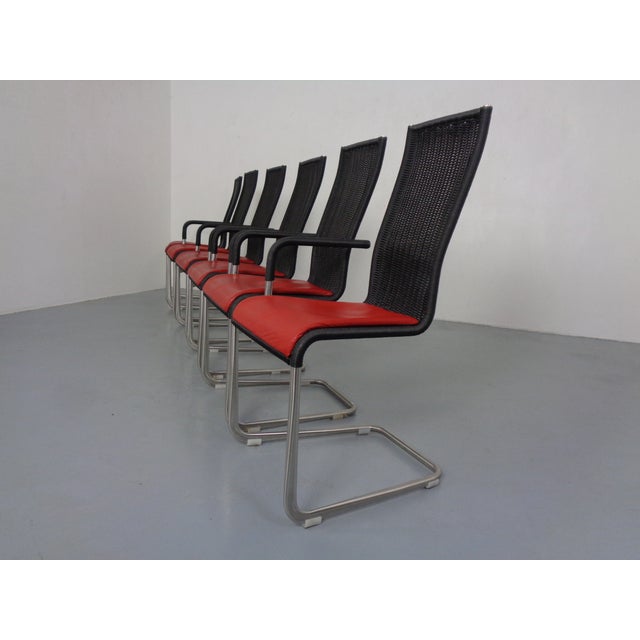 Jean Prouvé Kragstuhl D21 & B20 Cantilever Chairs by Jean Prouve & Axel Bruchhäuser for Tecta, 1980s, Germany, Set of 6 For Sale - Image 4 of 18