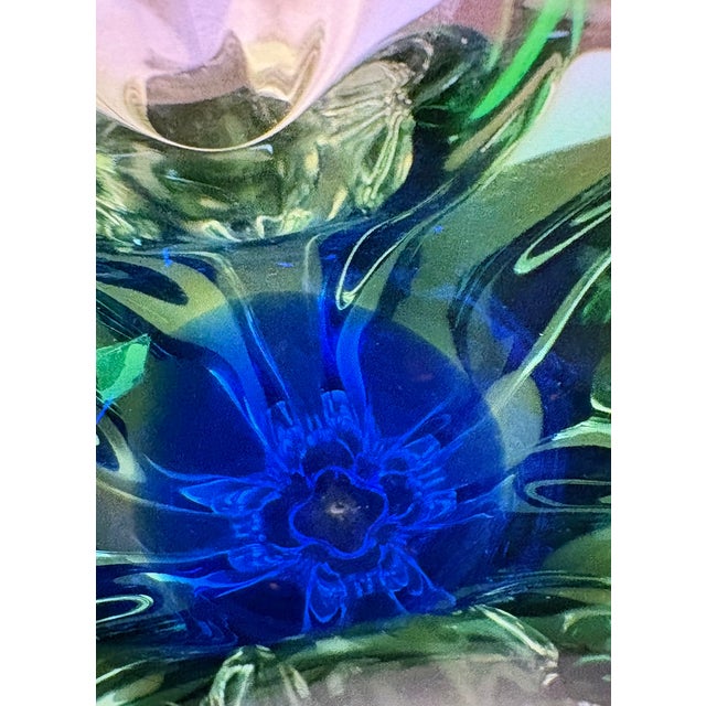 1960s Chrisbka Josef Hospodka Vintage Hand Blown Glass Art Vase For Sale - Image 5 of 6