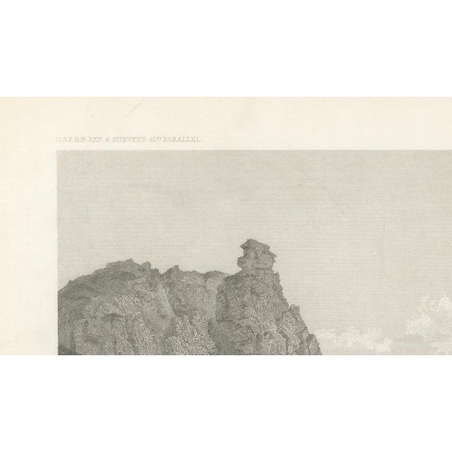 Gold F.W. Egloffstein, Utah Landscape, Weber River & Sheep Rock Canyon View, 1861, Print For Sale - Image 8 of 9