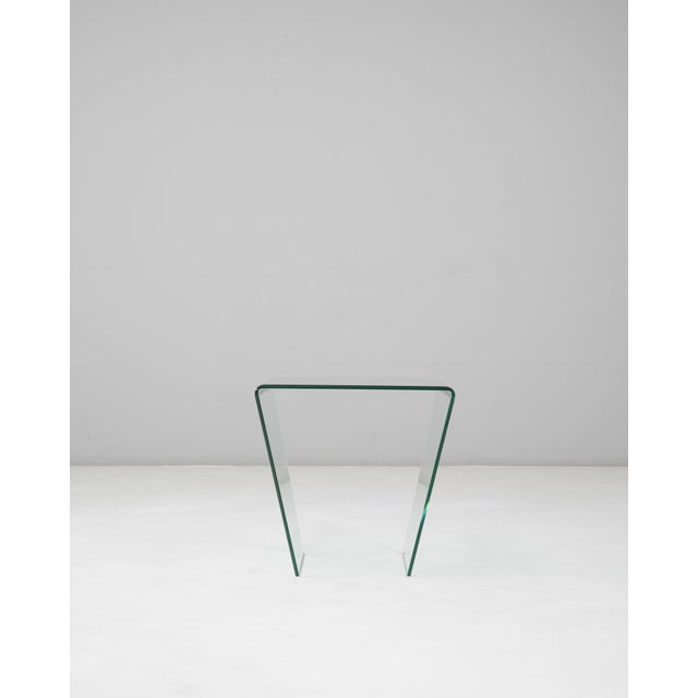 20th Century French Postmodern Curved Glass Coffee Table For Sale - Image 18 of 18