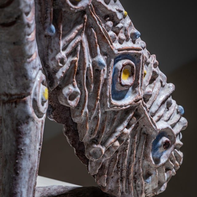 Terracotta Peacock by Mitri Giovan Battista (1915–2000), Venice, Italy, 1950s For Sale - Image 4 of 10