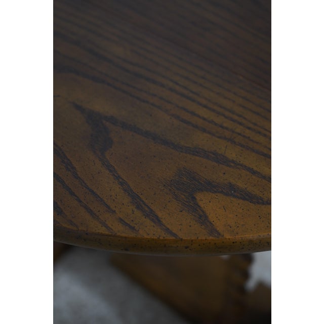 Wood Baker Jacobean Style Oak Barely Twist Drop Leaf Table For Sale - Image 7 of 12