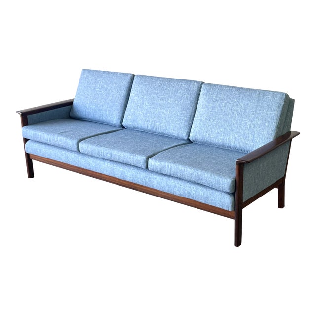 1960s Danish Mid Century Modern Rosewood Sofa by Westnofa For Sale
