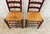 American Vintage 20th Century Tall Ladder Back Rope Seat Armless Side Dining Chairs, a Pair For Sale - Image 3 of 9