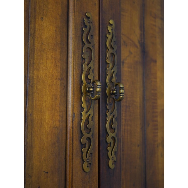 Century Large Country Distressed Finish Tv Armoire For Sale - Image 12 of 18
