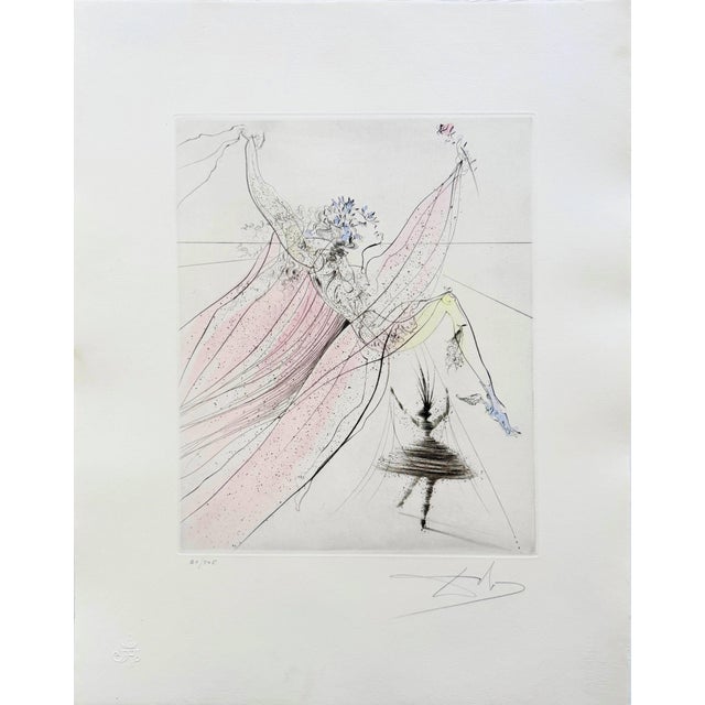 Salvador Dali, Urania, 1971, Hand-Coloured Drypoint Etching For Sale - Image 7 of 7