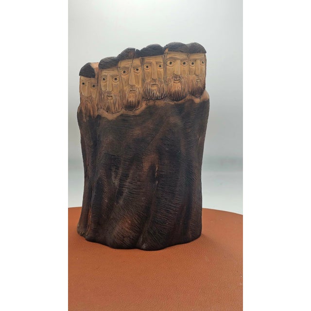 Wooden Sculpture of Jewish Men, 1950s-1970s For Sale - Image 12 of 12