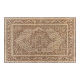 Antique Persian Tabriz Handmade Wool Rug For Sale