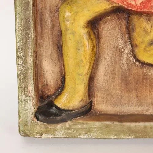 Ceramic Harvest Polychrome Ceramic Tile For Sale - Image 7 of 10