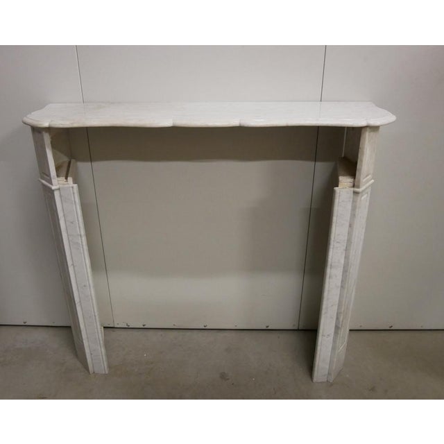 Fireplace Frame in White Marble, Early 1900s For Sale - Image 12 of 18