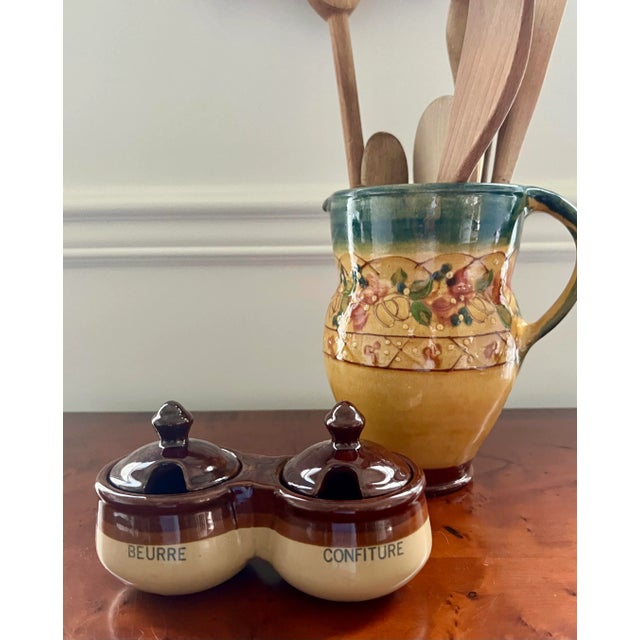 Ceramic Vintage French Butter and Jam Crock For Sale - Image 7 of 8