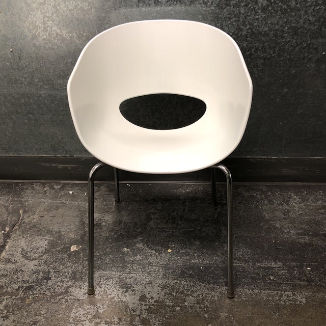 CB2 White Orbit Chairs - Set of 4 | Chairish