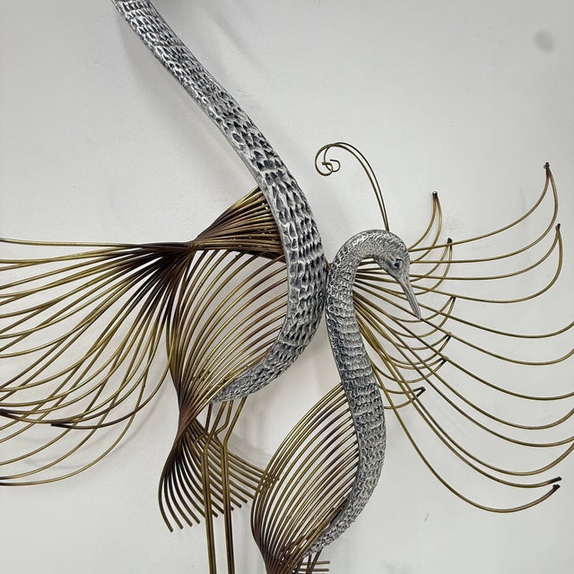 Vintage Peacock Wall Art Sculpture by Curtis Jere, 1970s, in Good conditions. Designed 1970 to 1979