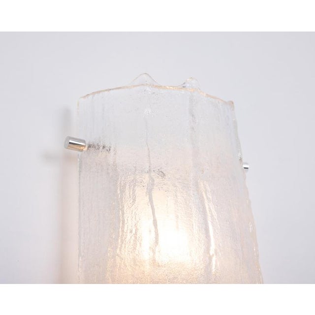 Vintage Murano Ice Glass Vanity Sconces from Kaiser Leuchten, Germany, 1970s, Set of 2 For Sale - Image 11 of 14
