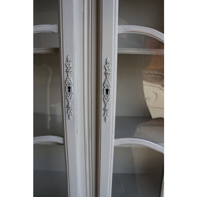 Antique Shabby Chic French Style Hutch For Sale - Image 4 of 9