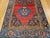 Persian Vintage Persian Bidjar Gallery Rug, Hand-Knotted Wool, Geometric Pattern, Carnelian Red & Blue, 5x9 For Sale - Image 3 of 18