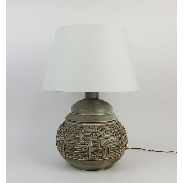 Ceramic Table Lamp by Marius Bessone For Sale - Image 11 of 11