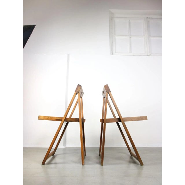 Wood Set of Vintage Trieste Folding Chairs by Aldo Jacober For Sale - Image 7 of 15