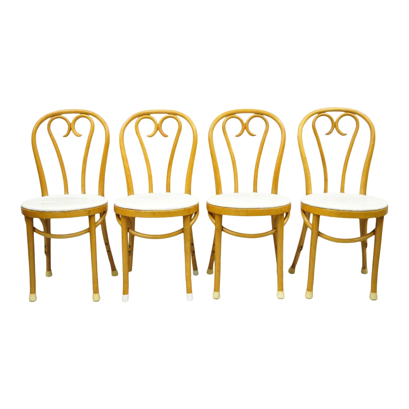 Vintage Bentwood Gar Romania Cafe Bistro Dining Chairs Set of