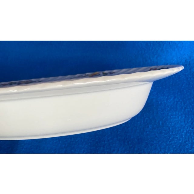 White Aynsley "Cottage Garden" Oval Vegetable Bowl For Sale - Image 8 of 12
