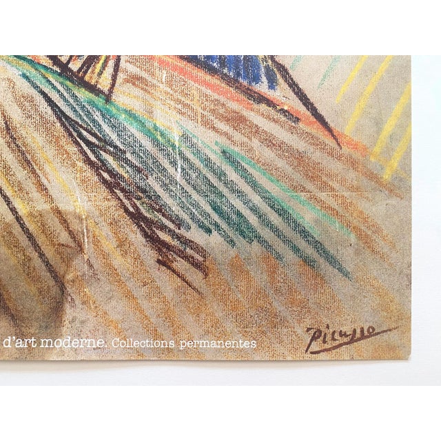 Pablo Picasso Vintage 1987 Modernist Lithograph Print Paris Museum Poster " Tete De Femme " 1907 For Sale - Image 10 of 12