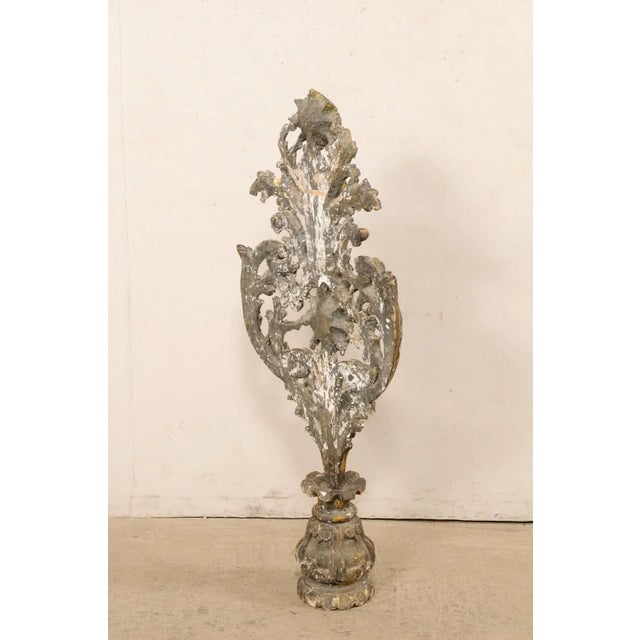 Wood 18th Century Italian Monumental Finial For Sale - Image 7 of 12