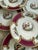 Vintage Myott Chelsea Bird Dessert Plates – 6 7/8 Inch Staffordshire England Plates – Burgundy and Gold English China - Set of Ten (10) For Sale In Chicago - Image 6 of 9