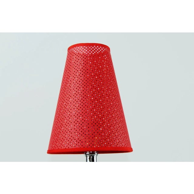 Antique Table Lamp with Perforated Cardboard Shade, 1915 For Sale - Image 6 of 11