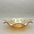 Jeannette Glass Vintage Jeannette Glass Co. Iridescent Marigold Glass “Floragold or Louisa” Ruffled Bowl With Impressed Florals For Sale - Image 4 of 9