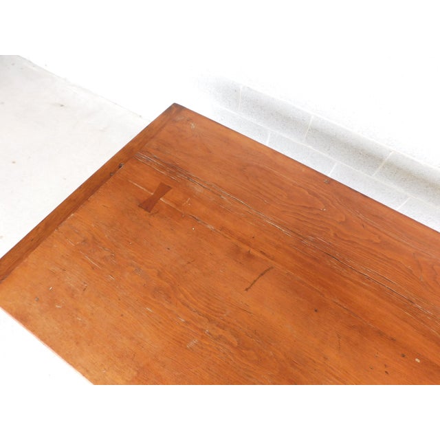 Vintage Shaker Style Custom Handmade Robins Egg Blue Base Dining Table