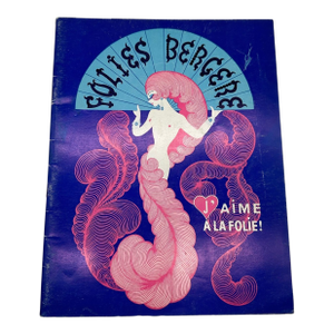 1971 Folies Bergère Starring Hélène Martini Vintage Cabaret Pamphlet by Erté