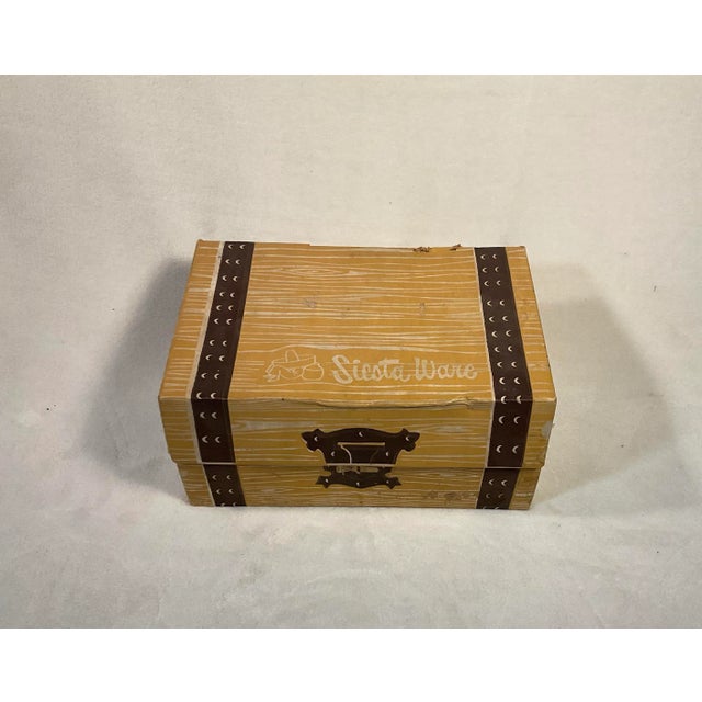 6 Pc Vintage Siesta Ware Conquistador Set With Packaging Walnut Wrap Tumblers Benner Glass Co., 60’s For Sale - Image 9 of 12
