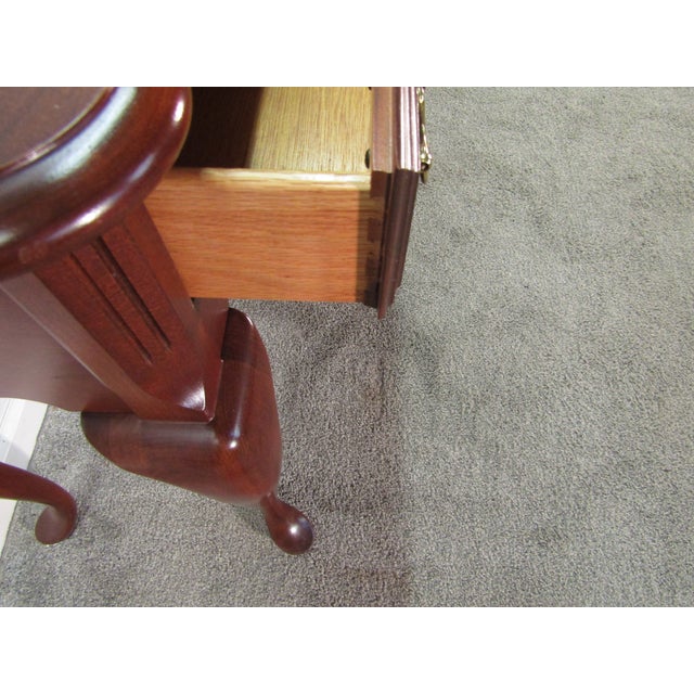 1980s Pennsylvania House Solid Cherry Console Table For Sale - Image 5 of 7