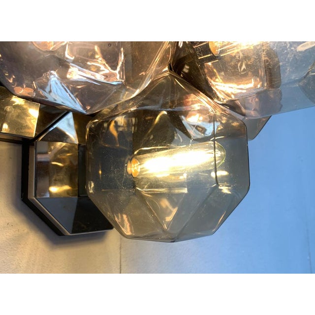 Vintage German Space Age Chrome & Glass Wall or Ceiling Lamp by Motoko Ishii for Staff, 1970s For Sale - Image 5 of 18