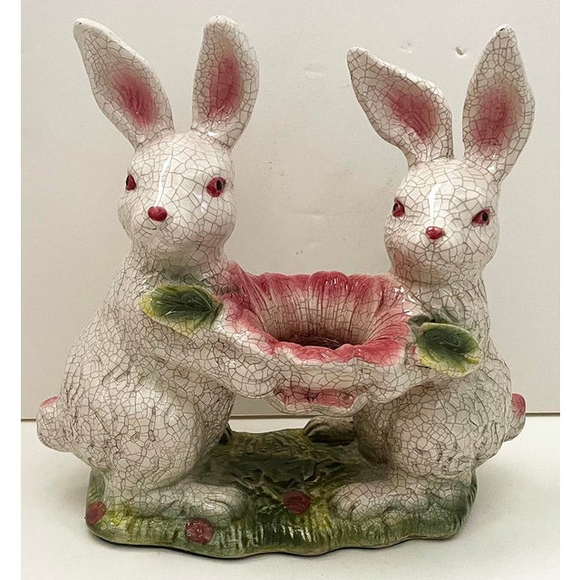 1960s Ceramic Rabbit Statue Chairish