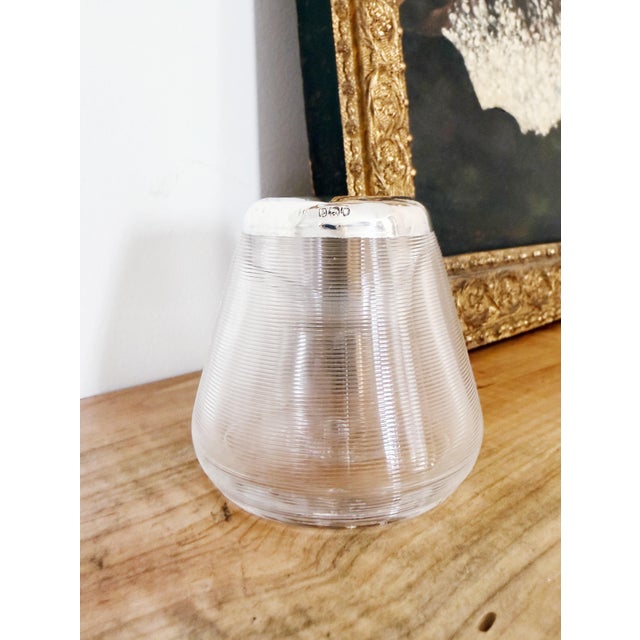 English Antique 1910 Sterling Silver and Glass Match Striker For Sale - Image 3 of 5