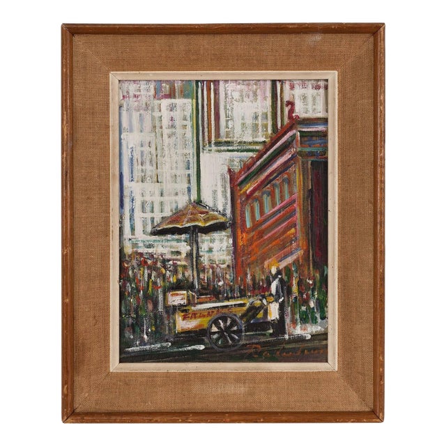 Unknown, Hot Dog Vendor, Manhattan, Nyc Street Scene For Sale