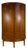 Mid-Century Modern Teak Corner Cabinet with Doors For Sale